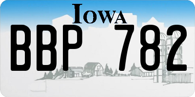 IA license plate BBP782