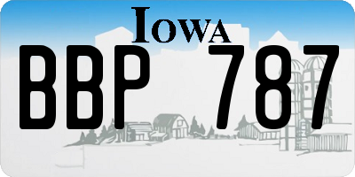 IA license plate BBP787
