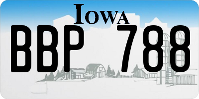 IA license plate BBP788