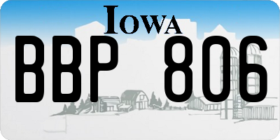 IA license plate BBP806
