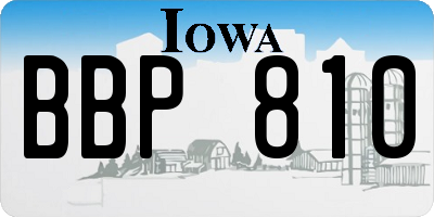 IA license plate BBP810