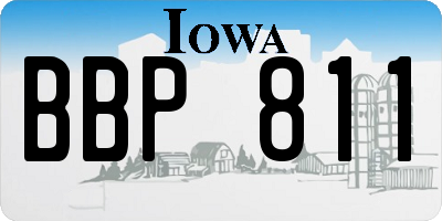 IA license plate BBP811