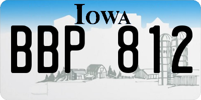 IA license plate BBP812