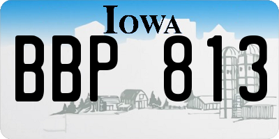 IA license plate BBP813
