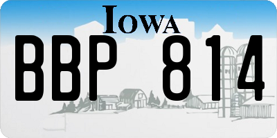 IA license plate BBP814