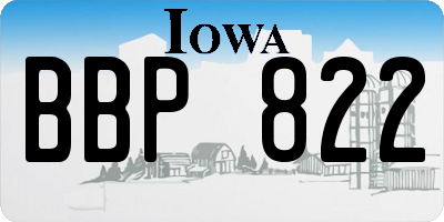 IA license plate BBP822