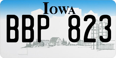 IA license plate BBP823