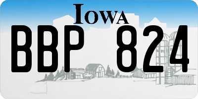 IA license plate BBP824