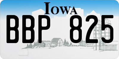 IA license plate BBP825