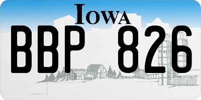 IA license plate BBP826