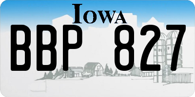 IA license plate BBP827