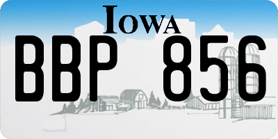 IA license plate BBP856