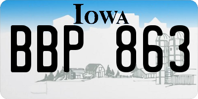 IA license plate BBP863