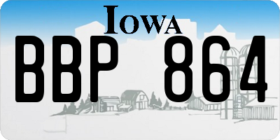 IA license plate BBP864