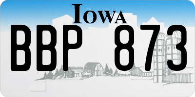 IA license plate BBP873