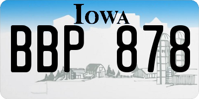 IA license plate BBP878