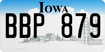 IA license plate BBP879