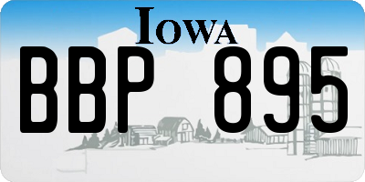 IA license plate BBP895