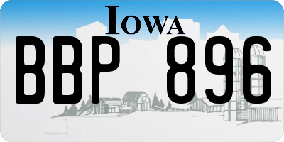 IA license plate BBP896