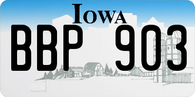IA license plate BBP903