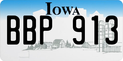 IA license plate BBP913