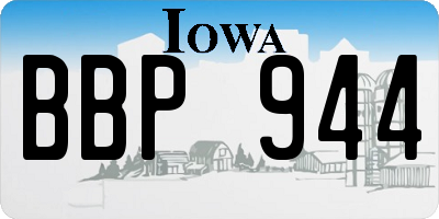 IA license plate BBP944
