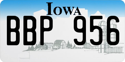 IA license plate BBP956