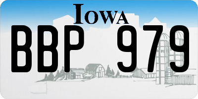 IA license plate BBP979