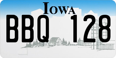 IA license plate BBQ128