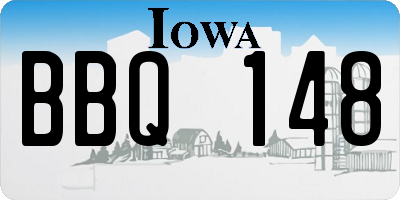 IA license plate BBQ148