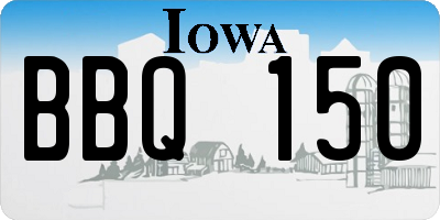 IA license plate BBQ150
