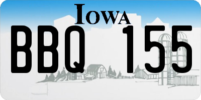 IA license plate BBQ155