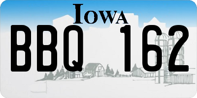 IA license plate BBQ162