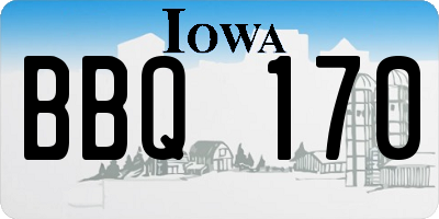 IA license plate BBQ170