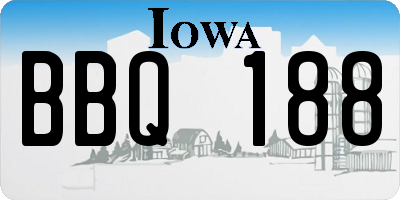 IA license plate BBQ188