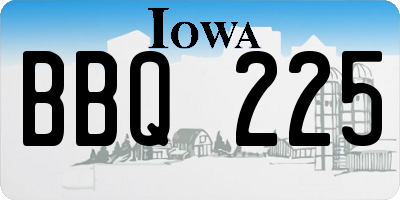 IA license plate BBQ225