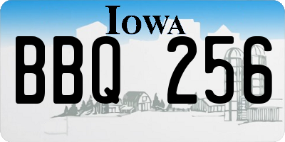 IA license plate BBQ256