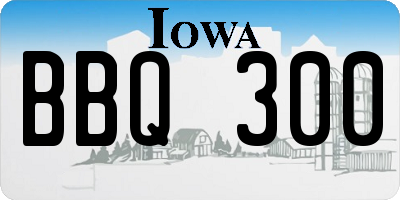 IA license plate BBQ300