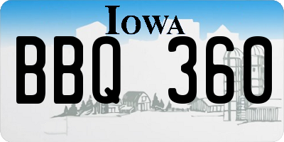 IA license plate BBQ360