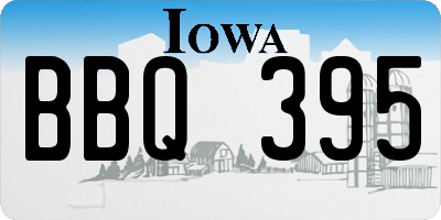 IA license plate BBQ395