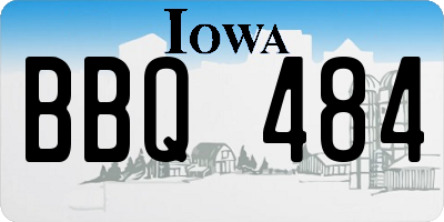 IA license plate BBQ484