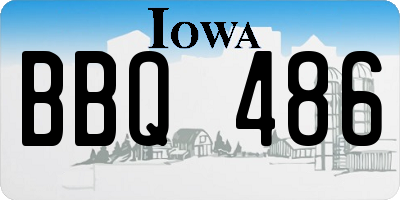 IA license plate BBQ486