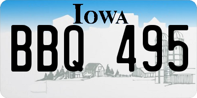 IA license plate BBQ495