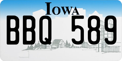 IA license plate BBQ589