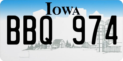 IA license plate BBQ974