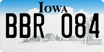 IA license plate BBR084