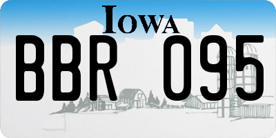 IA license plate BBR095