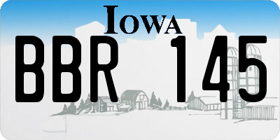 IA license plate BBR145