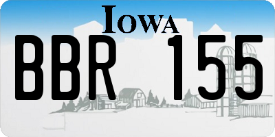 IA license plate BBR155