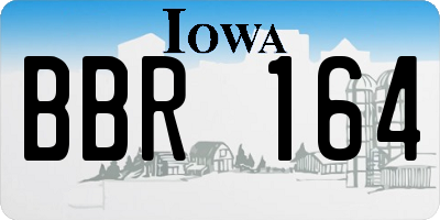 IA license plate BBR164